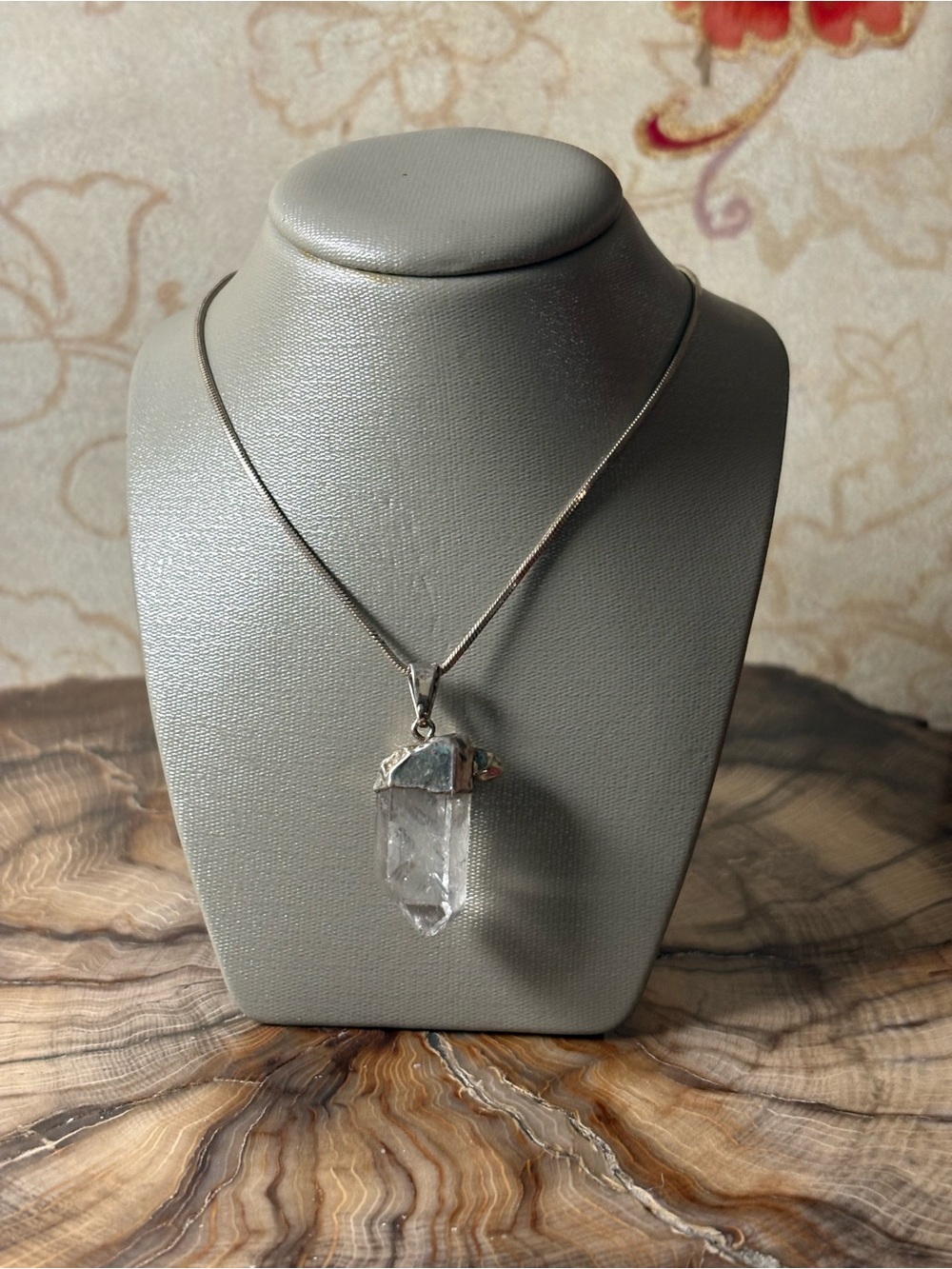 Clear Quartz Crystal Point Pendant